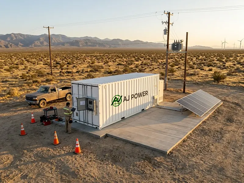 Off-grid industrial power storage