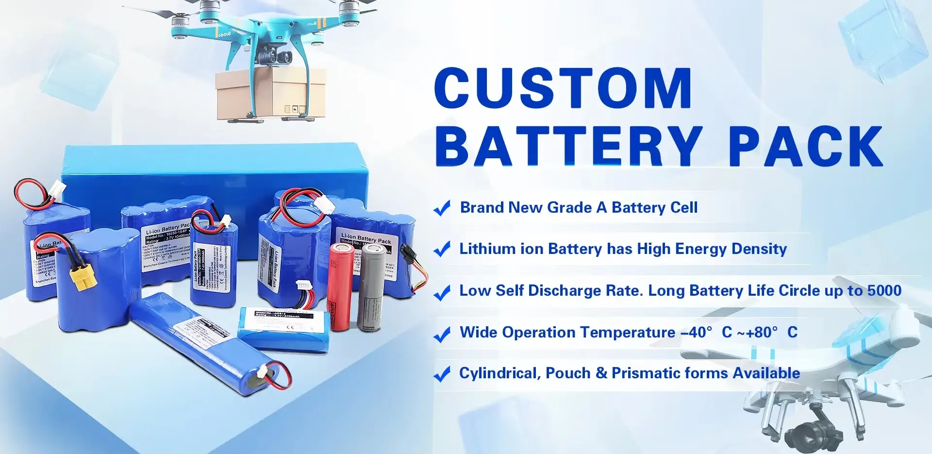 Batería de Iones de Litio AJPOWER 3.7V con BMS | 18650 21700 32700 32650 product detail 7