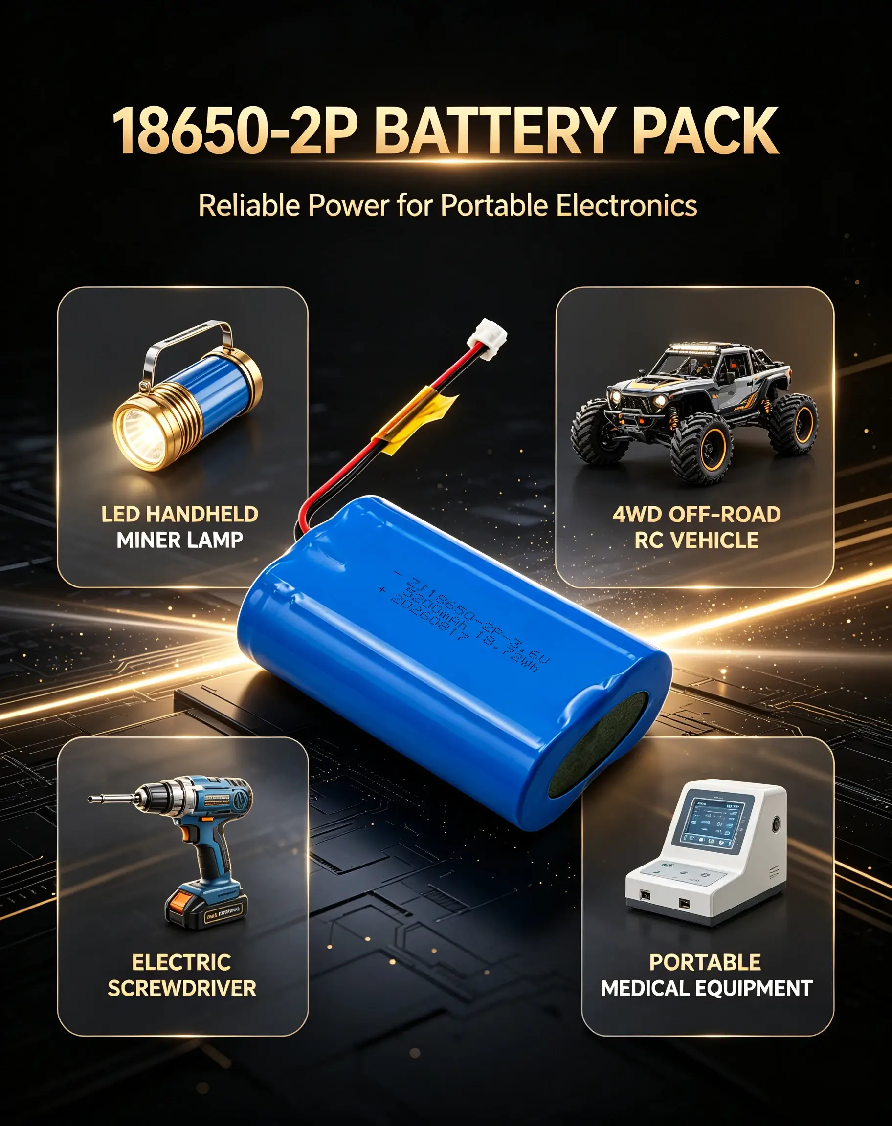 حزمة بطارية أيون الليثيوم 18650 بسعة 5200 مللي أمبير بجهد 3.7 فولت مخصصة product detail 11
