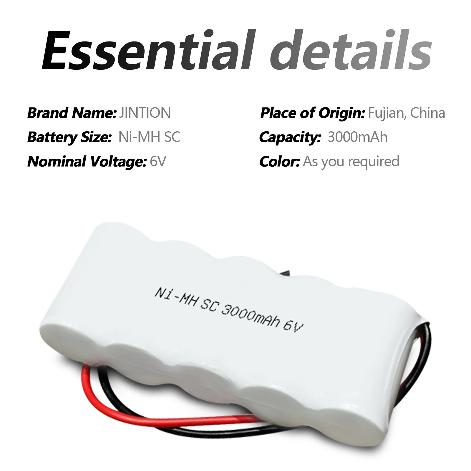 6V 3000mAh NiCd Battery Pack for Emergency Lighting - Image 3